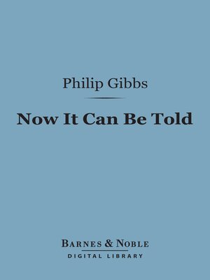 cover image of Now It Can Be Told (Barnes & Noble Digital Library)